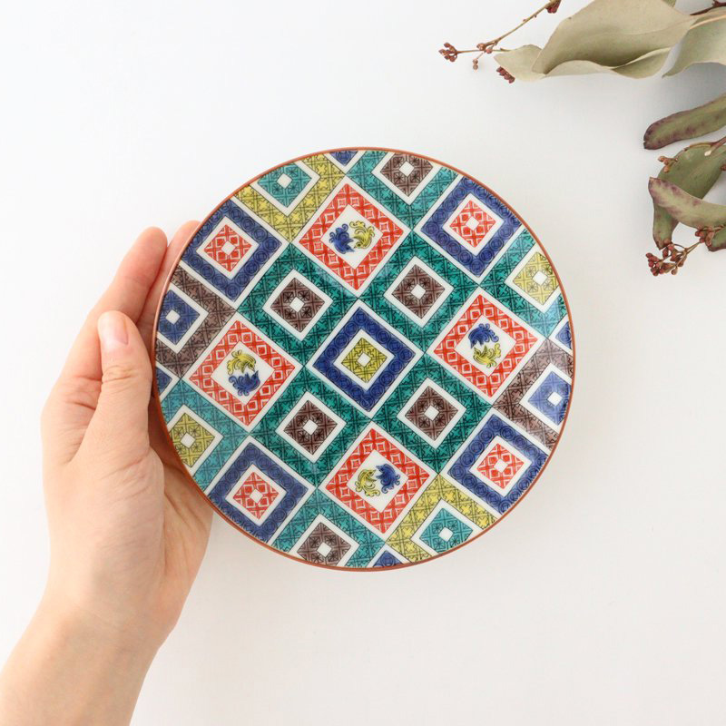 古九谷様式～葡萄に蝶文様、五寸皿 【公式通販】