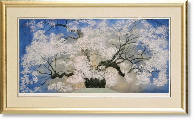 楽天市場】中島千波・醍醐の桜（だいごのさくら）（四曲半双屏風