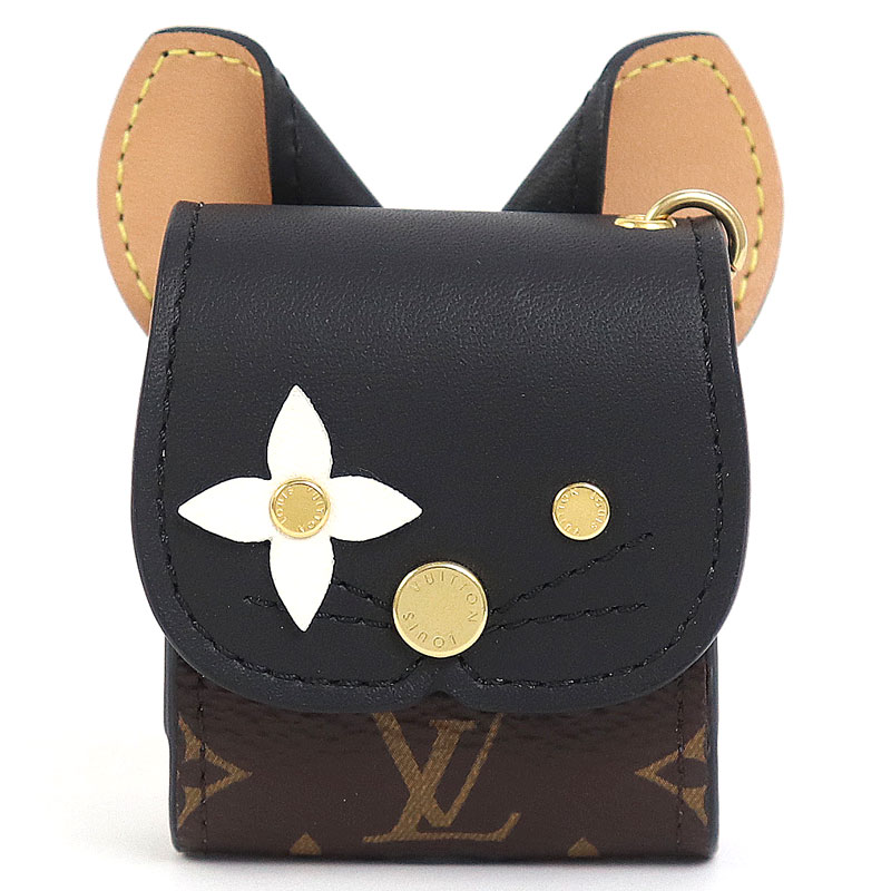 ルイヴィトン GI0448 エテュイ 猫 キャット イヤホンケース モノグラム