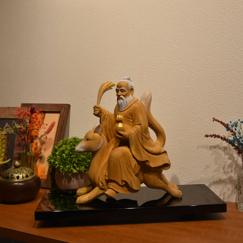 厨子 稲荷 神像 厨子【稲荷神】神像 仏像 戦前【稲荷神像】神像 仏像