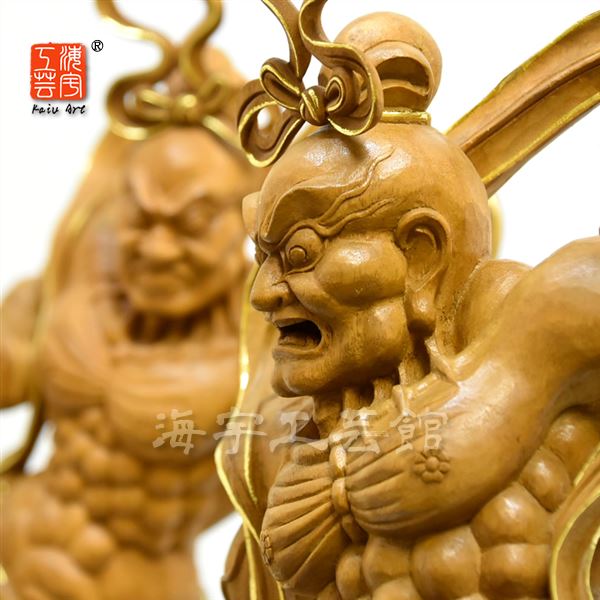 楽天市場】木彫り仏像 楠木【仁王(金剛力士)像セット】 身丈：立1尺2.5