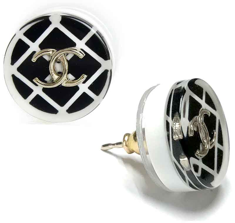 楽天市場】CHANEL シャネル ピアスピンク×ブラックCCロゴブラック