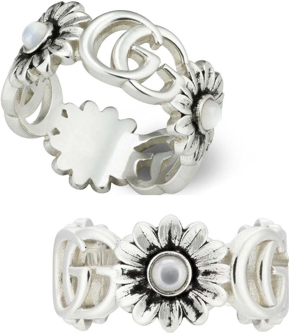 楽天市場】GUCCI グッチ レディースリングダブルGフラワー指輪インター