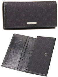 楽天市場】GUCCI グッチ小銭入れ付き二つ折り長財布ロゴ刻印バー