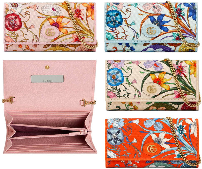 Gucci フラワープリント 二つ折り財布 即購入ok Gucci フラワー