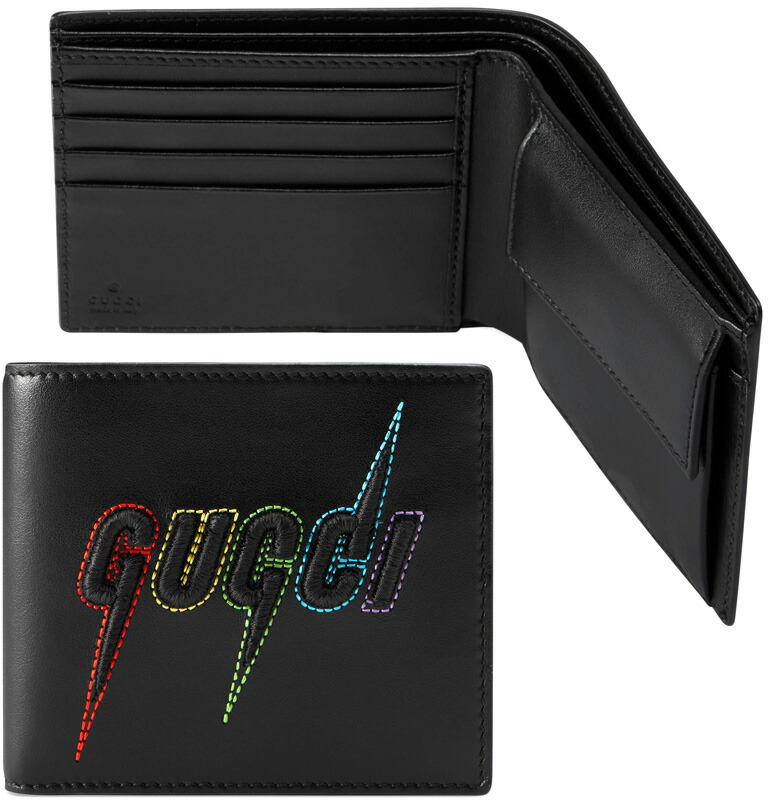 GUCCI ブラック 二つ折り財布 GGロゴ付き GUCCI グッチ 財布