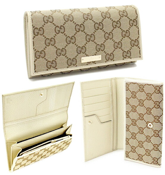 楽天市場】GUCCI グッチ小銭入れ付き二つ折り長財布ロゴ刻印バー