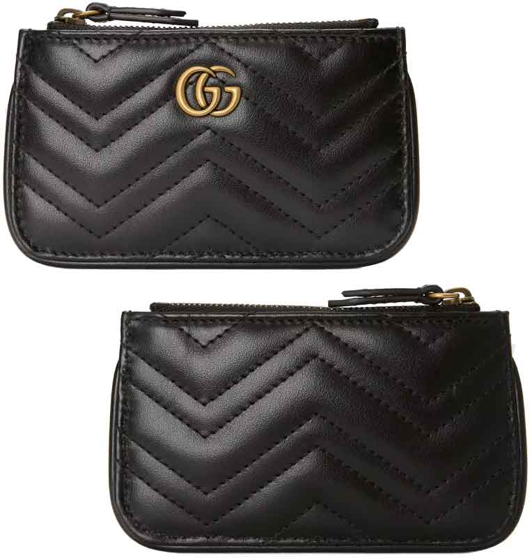 グッチ GUCCI キーケース 黒 レザー GGロゴ ストライプデザイン