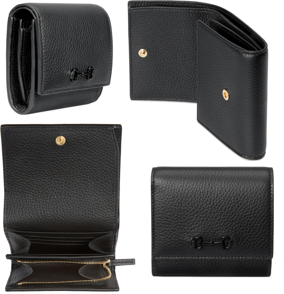 楽天市場】GUCCI グッチファスナー小銭入れ付き二つ折り財布ブラック