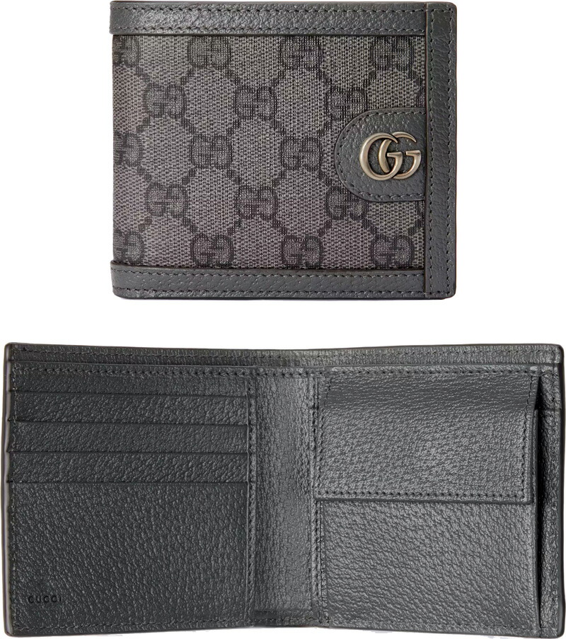 Gucci グレー GGパターン 二つ折り財布 【公式通販】