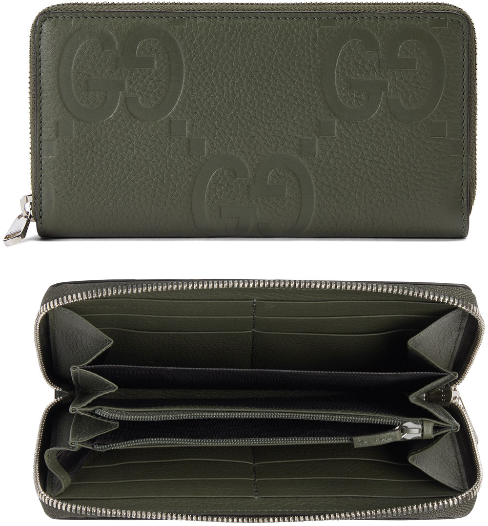 グッチ 折り財布 GGキャンバス ロゴ プレート アイボリー ファスナー