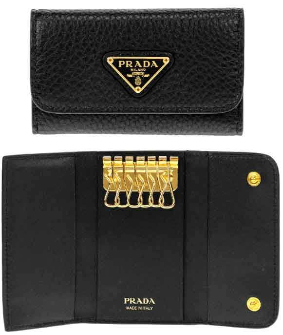楽天市場】PRADA プラダ 6連キーケース三角ロゴプレート 型押し