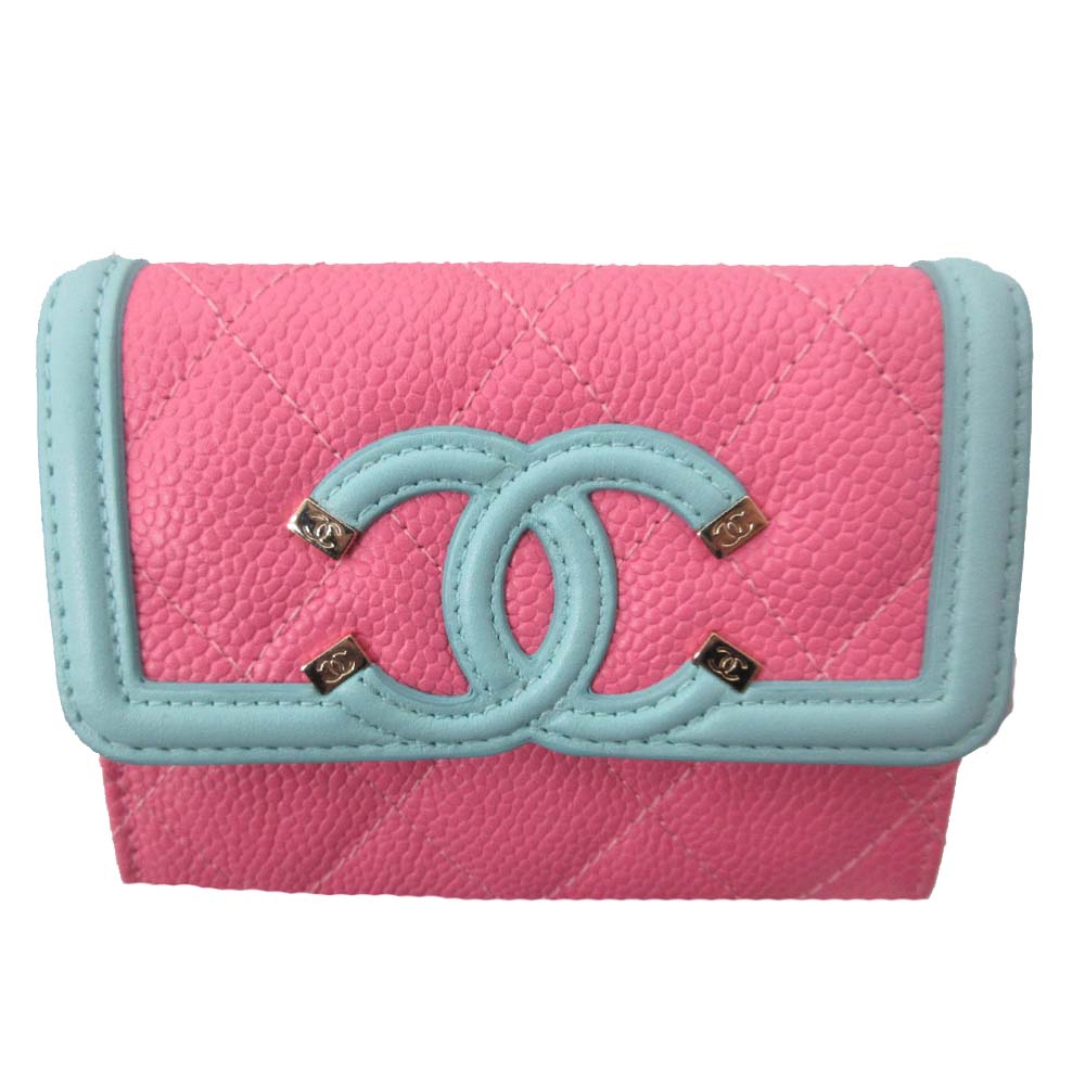 楽天市場】CHANEL【シャネル】A81940 2つ折り財布 コンパクト