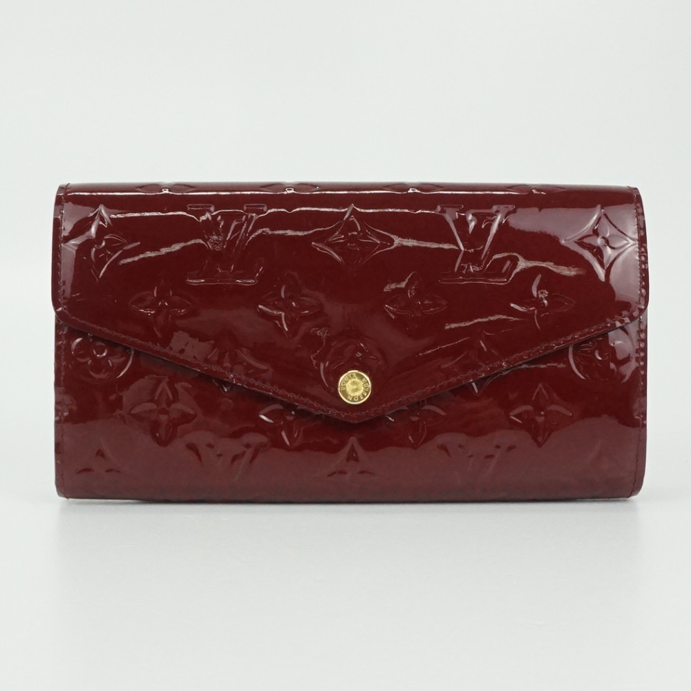 LOUIS VUITTON 三つ折り財布 ブラウン/ワインレッドモノグラム