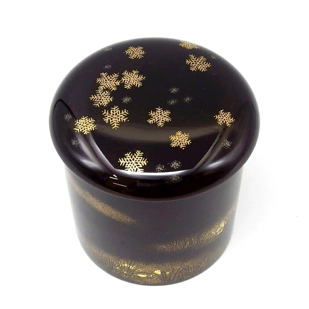 楽天市場】【中古】加州 鈴木松栄作 雪月花 金輪寺茶器 棗 なつめ