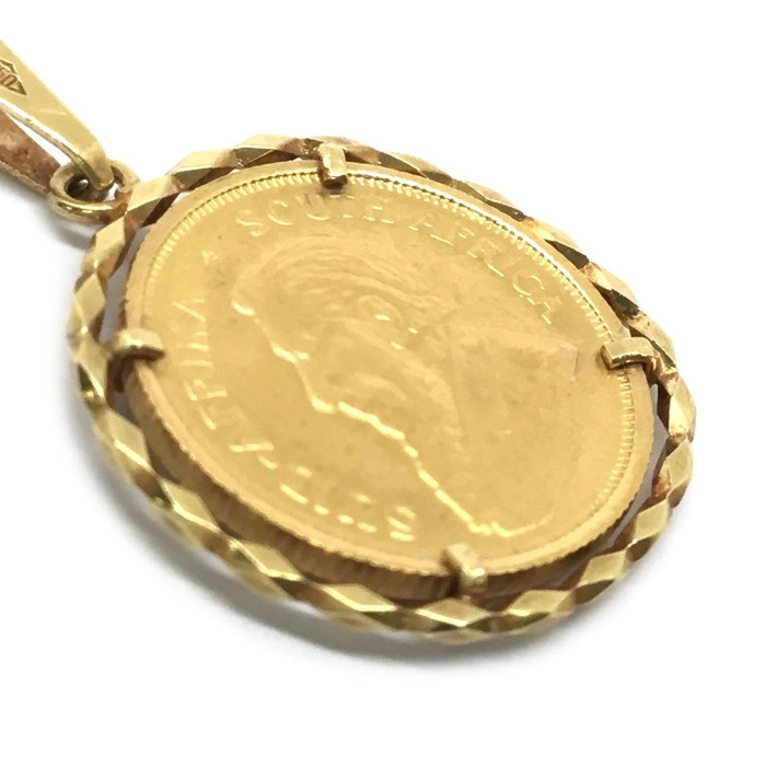 楽天市場】【K22】/K18 ペンダントトップ 約4.3g 10/1oz 22金 枠18金