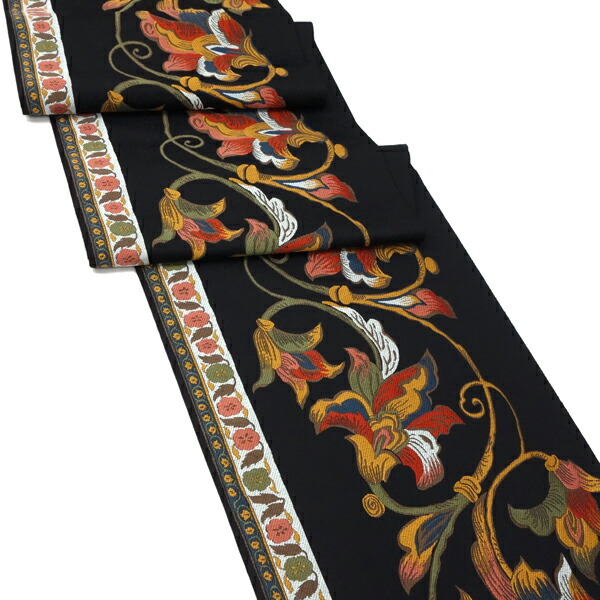 楽天市場】≪15%OFFクーポンあり≫洒落袋帯 黒 正絹 岡文織物 仕立て