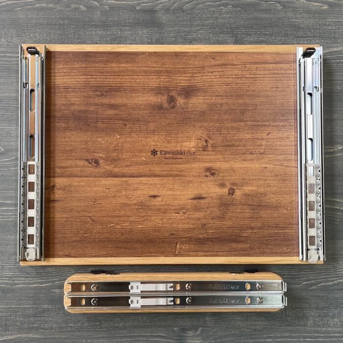 新品未使用】 シェルフコンテナ 25 スライド式天板 2個 木目調