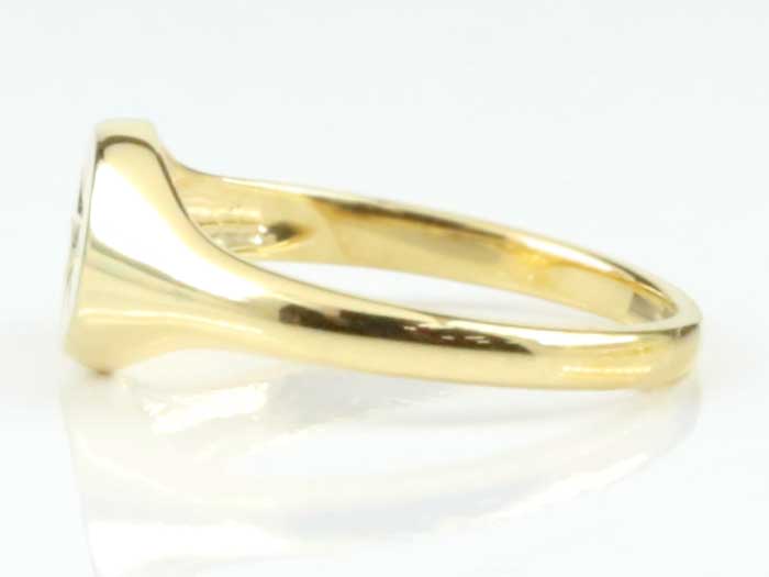 楽天市場】18金 リング レディース 印台 指輪 ダイヤモンド イエロー