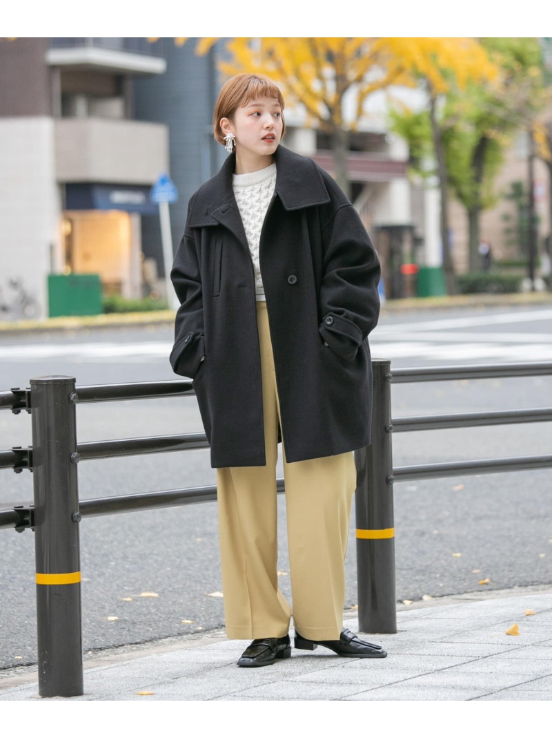 KBF スタンドカラーコクーンミドルコート 【公式通販】