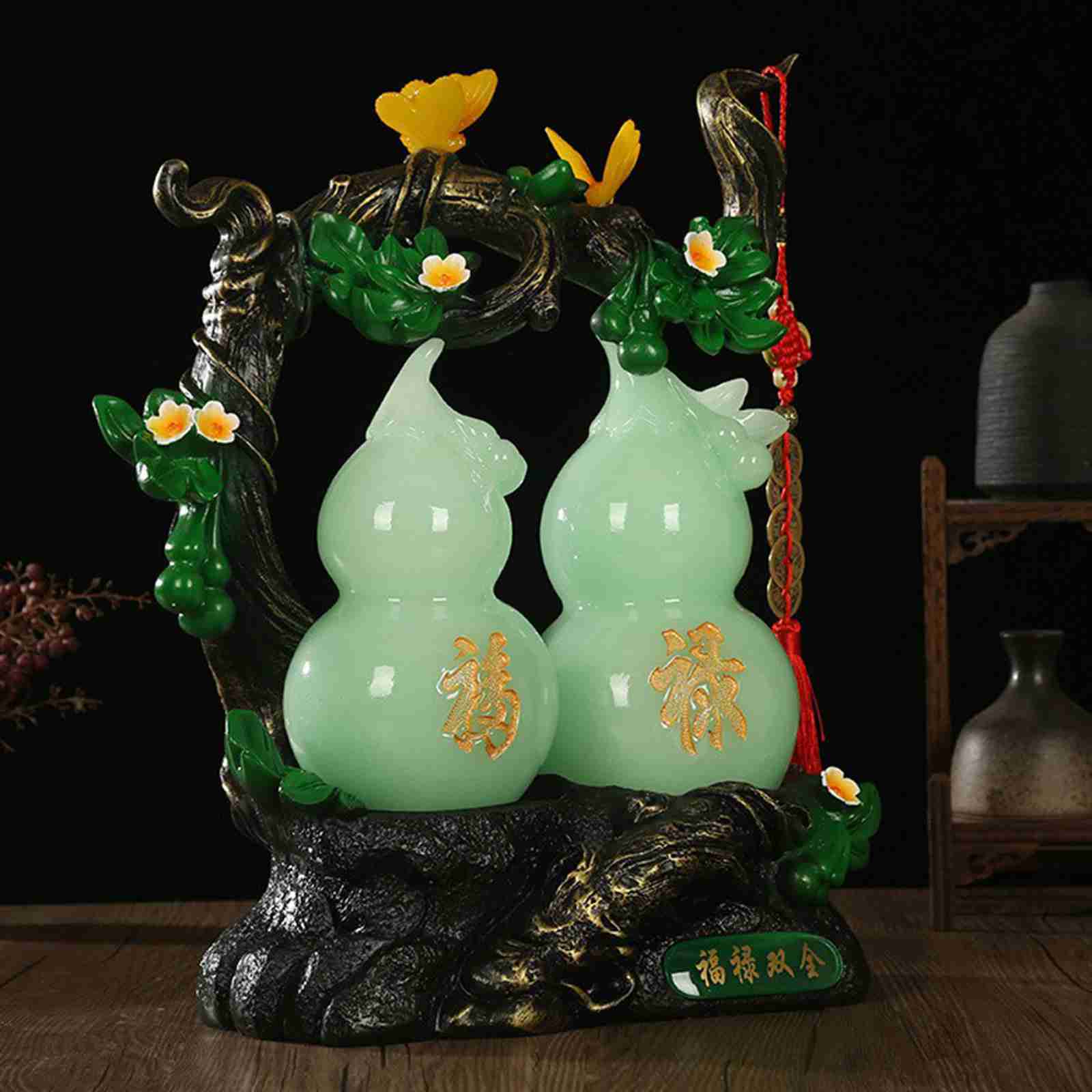 楽天市場】鎮宅ひょうたん 置物 事事如意瓢箪葫蘆 インテリア 装飾用