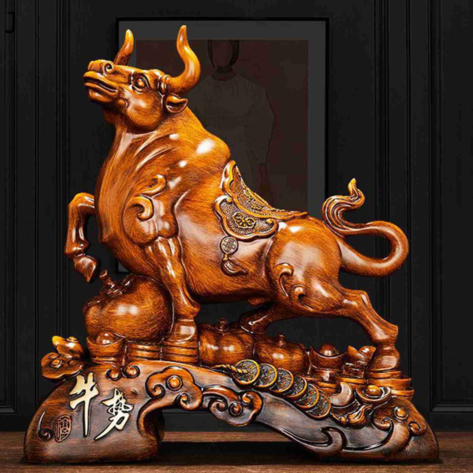 楽天市場】風水置物 牛の置物 牛の彫像 招財 財運 金運アップ 運気