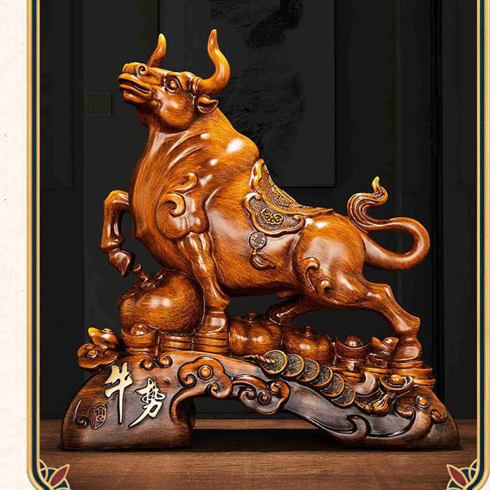 楽天市場】風水置物 牛の置物 牛の彫像 招財 財運 金運アップ 運気