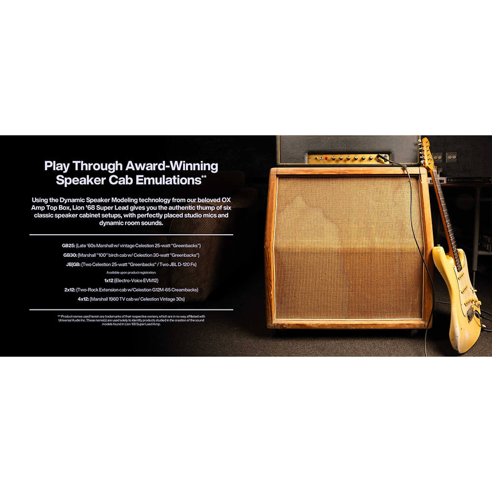 楽天市場】UNIVERSAL AUDIO UAFX Lion '68 Super Lead Amp【UAD Guitar