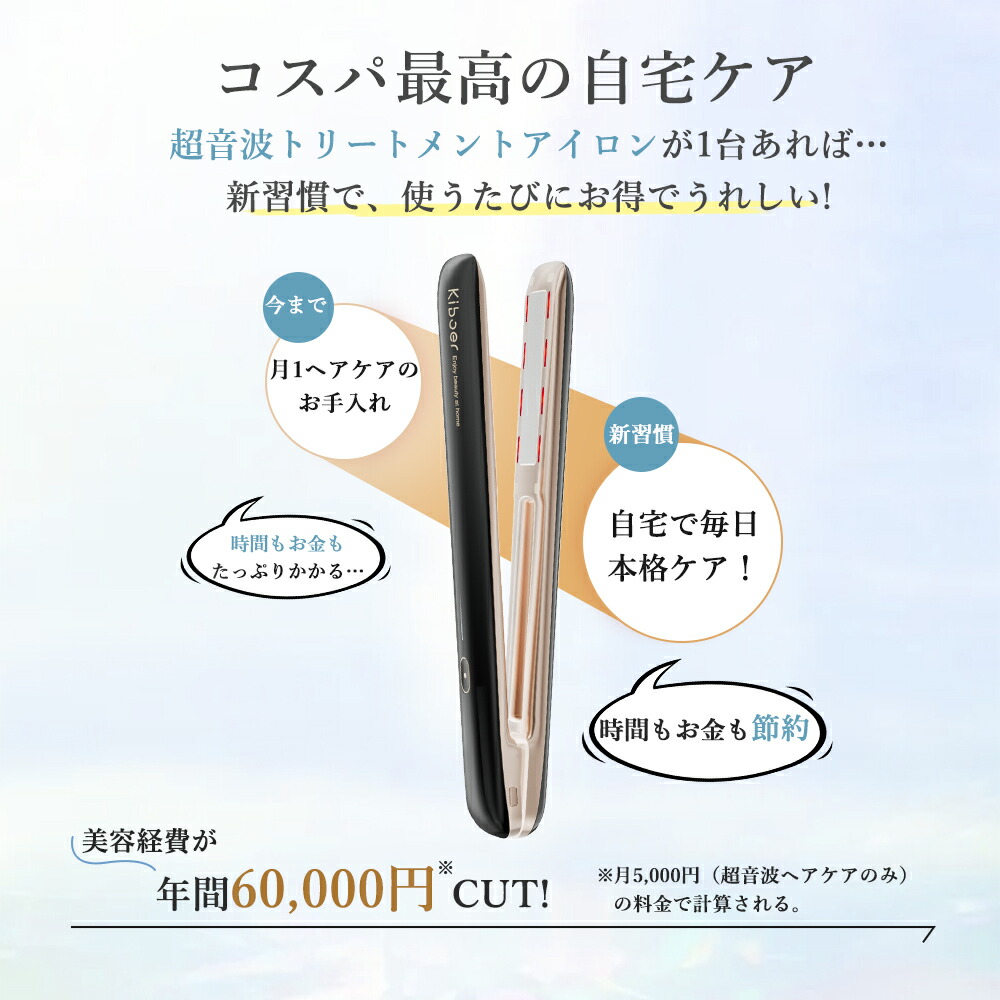 kiboer Pro 超音波トリートメント ヘアアイロン 防水 IPX6 25%OFF