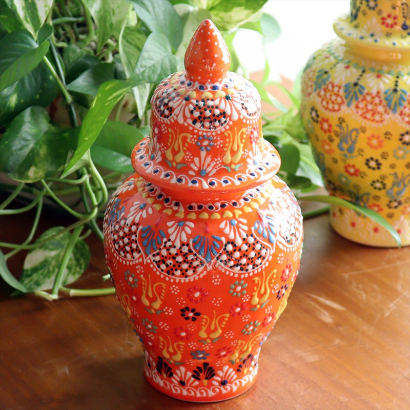 唐津焼 眉山窯 花瓶 耳付飾り壺 花器 インテリア 壺 工芸品 陶芸