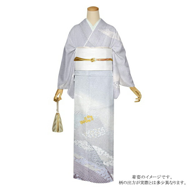 D25 訪問着 秀星 オファー 鳥 花模様 正絹 着物 袷 極美品 D25 訪問着