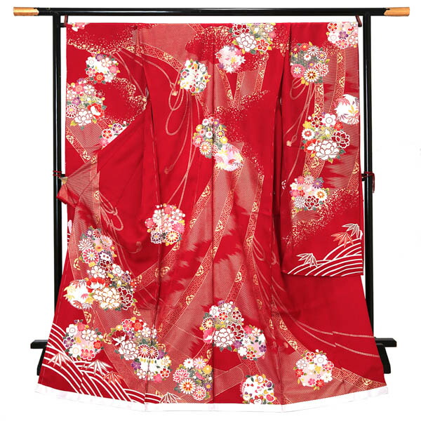 楽天市場】(卒業式応援Point10倍 2/19迄) 未仕立て 振袖 単品 「赤地