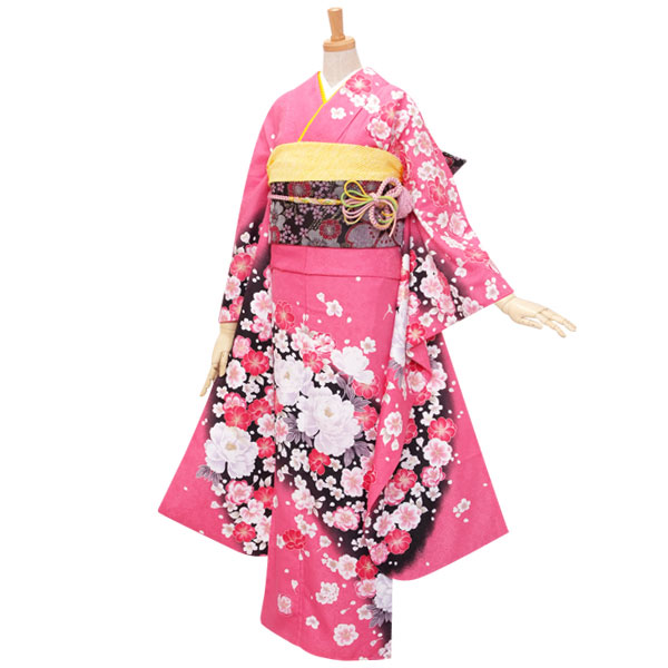 特価！振袖 フルセット 帯 ピンク アイボリー 高級 豪華 k7 楽天市場