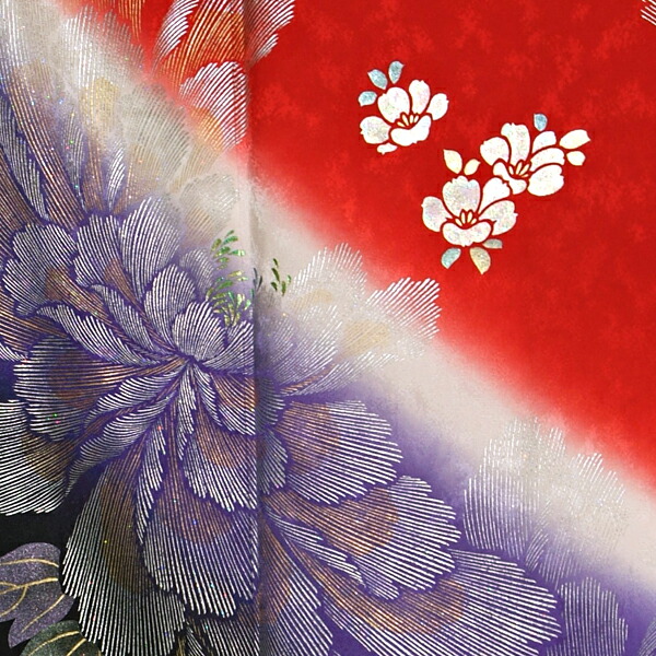 楽天市場】【成人式 振袖 レンタル】RS1097 正絹 赤 金銀彩牡丹フル