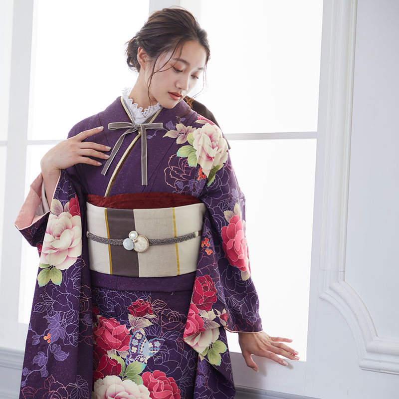 楽天市場】【振袖 レンタル】 結婚式 結納R1308 正絹 紫 クラシック