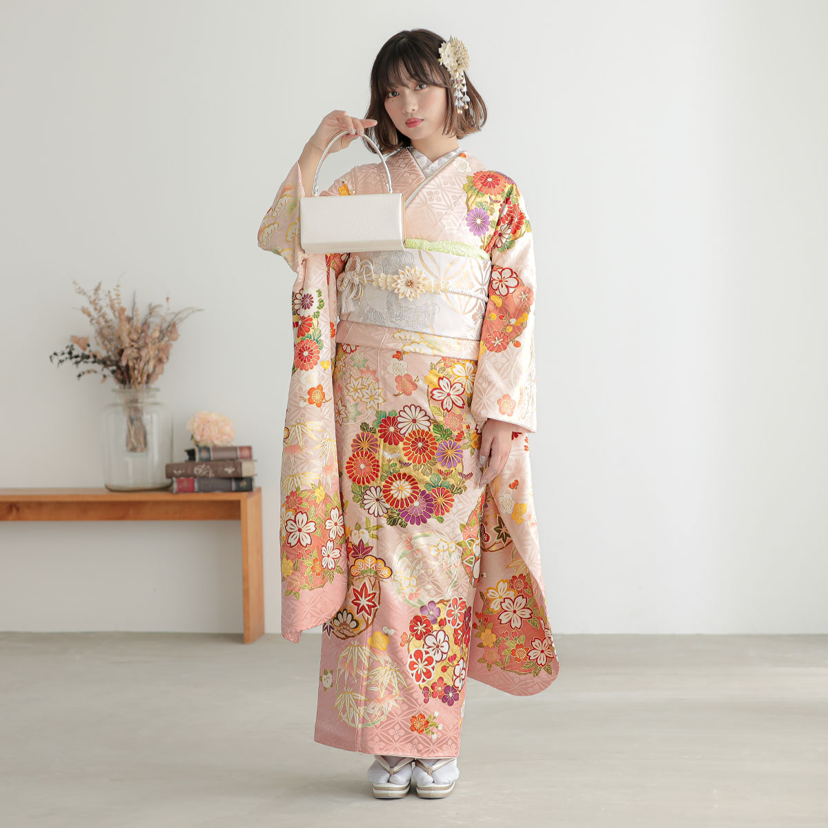 楽天市場】【振袖 レンタル】 結婚式 結納R2074 正絹 【吉澤の友禅】薄