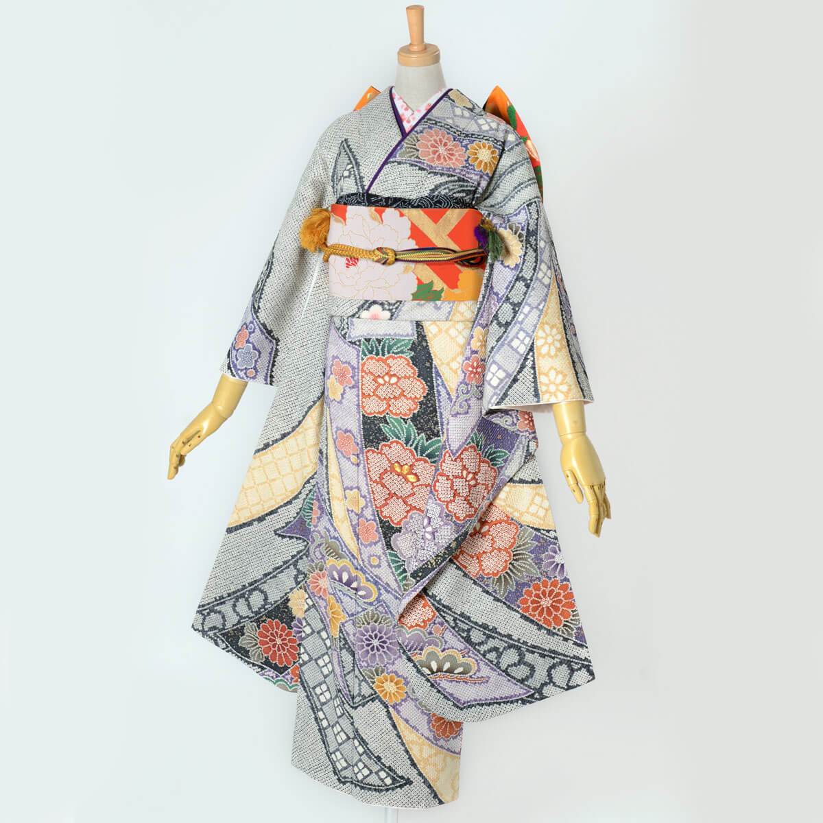 美品 総絞り 振袖セット 振袖フルセット 振袖7点セット 成人式 正絹