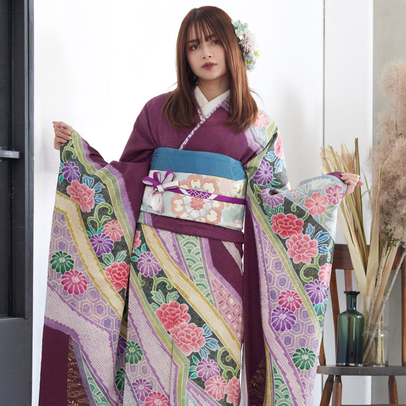 楽天市場】成人式早割クーポン10％オフ【振袖 レンタル】RS795 正絹 赤