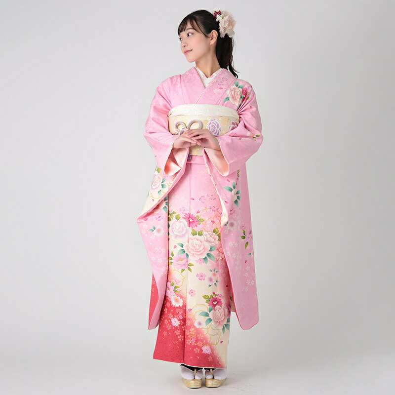 TAO様 432.可愛いくすみピンク 振袖7点セット 正絹 フルセット 成人式