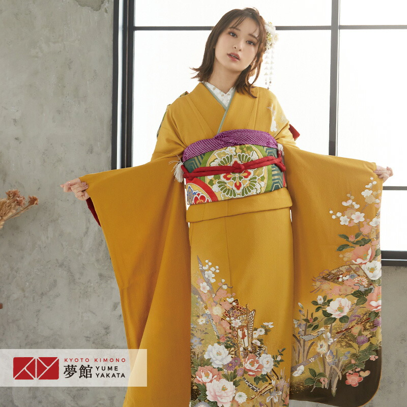 楽天市場】成人式早割クーポン10％オフ【振袖 レンタル】RS964 正絹 金