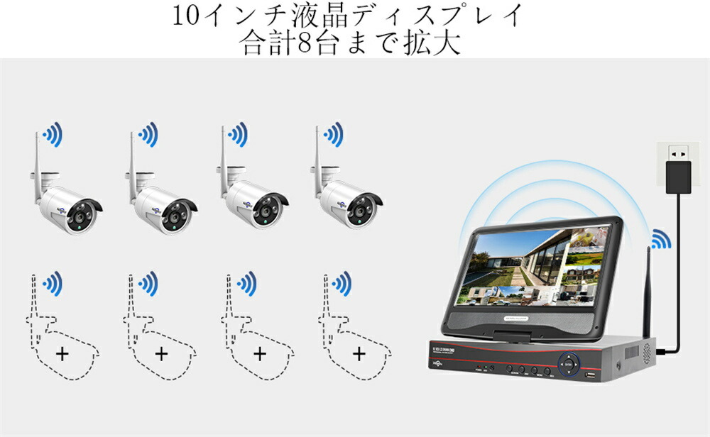 楽天市場】ワイヤレス防犯カメラセット Hiseeu 屋外セキュリティカメラ