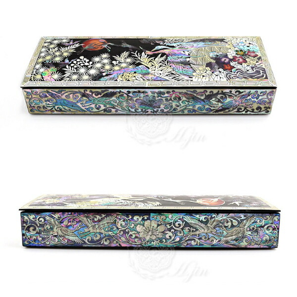 楽天市場】韓国螺鈿 螺鈿漆器 筆箱 小物入れ 鶴 韓国伝統 韓国