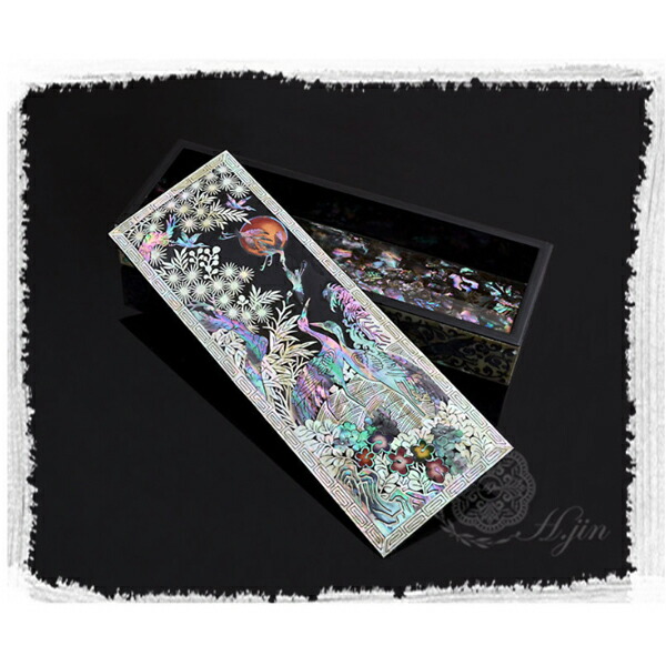 楽天市場】韓国螺鈿 螺鈿漆器 筆箱 小物入れ 鶴 韓国伝統 韓国