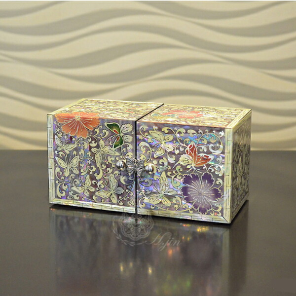 韓国伝統工芸品 螺鈿細工 アクセサリーケース ジュエリーボックス 名刺