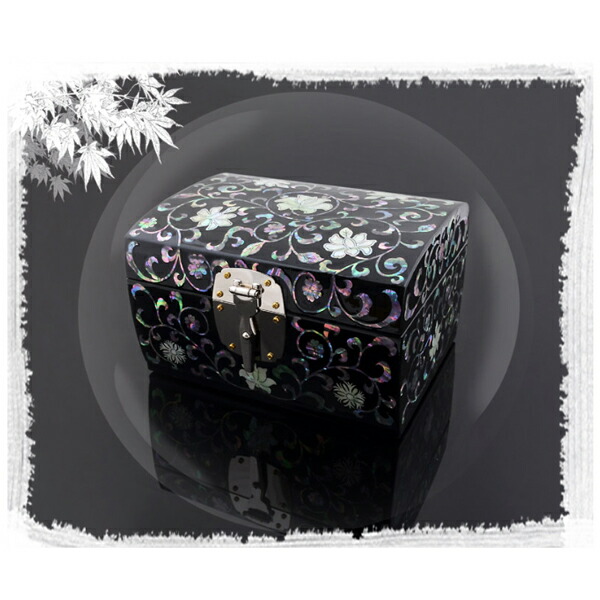 装飾収納箱 漆塗り 布着せ 螺鈿 東竹堂 飛竜 書道｜装飾