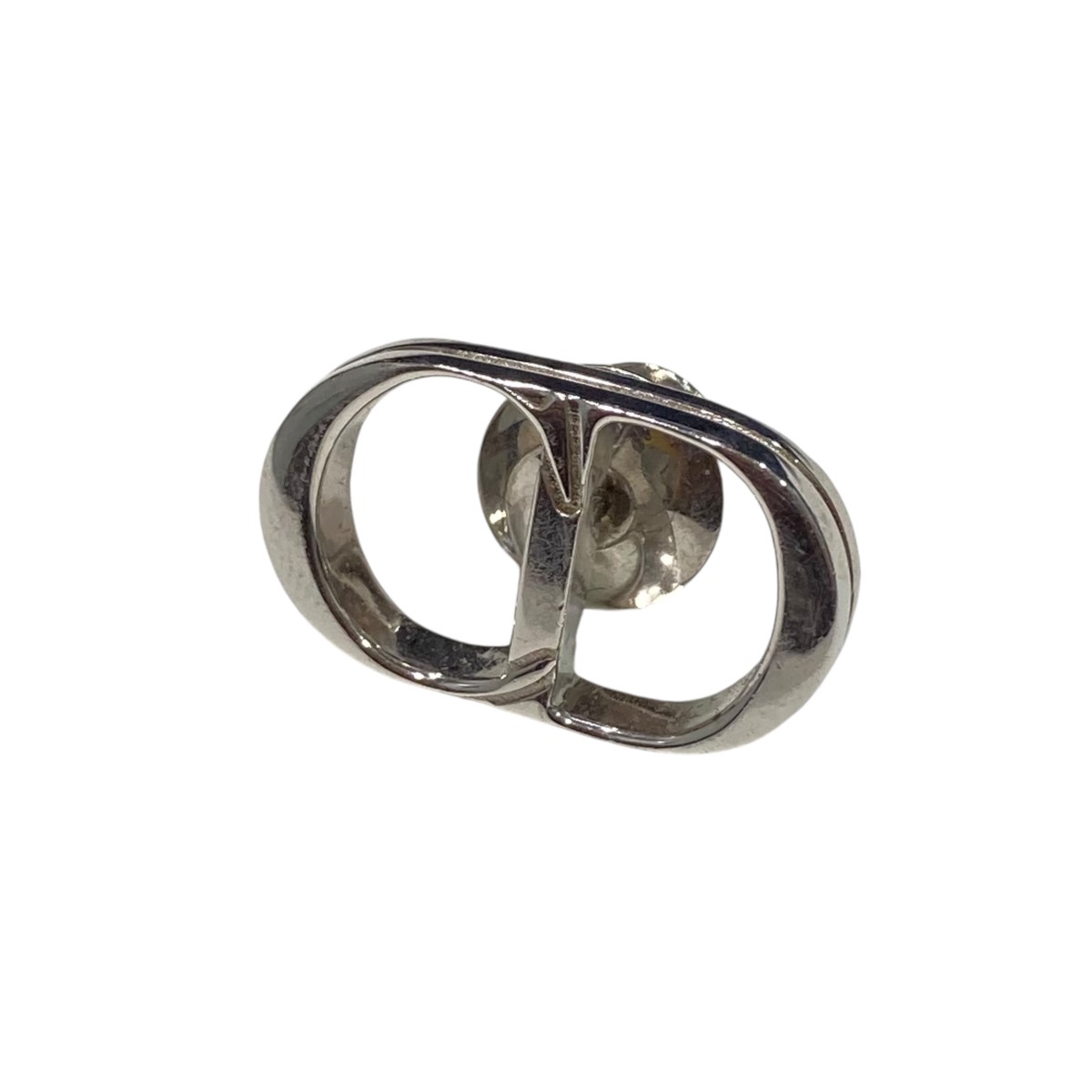 Dior ディオール ブローチ CDロゴ ラインストーンシルバーアクセサリー