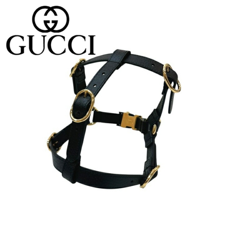 GUCCI レザーリード/首輪/ハーネス GUCCI グッチ ペット 犬 ハーネス