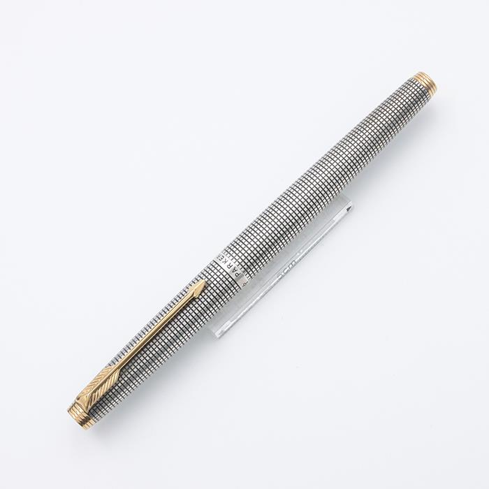PARKER パーカー 万年筆 ペン先14金 細字 スターリングシルバー軸 75