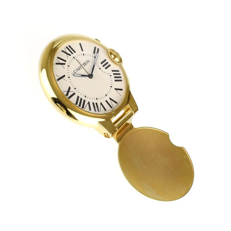 Cartier バロンブルー テーブルクロック置時計 シルバー Newカラー