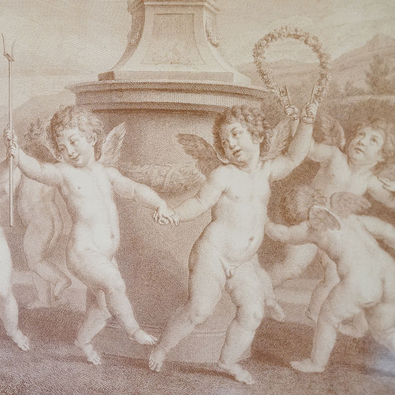 楽天市場】絵画 インテリア 額入り イタリア製 天使の額絵 木製額 額